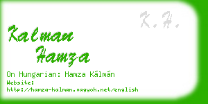 kalman hamza business card