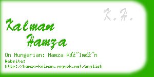 kalman hamza business card